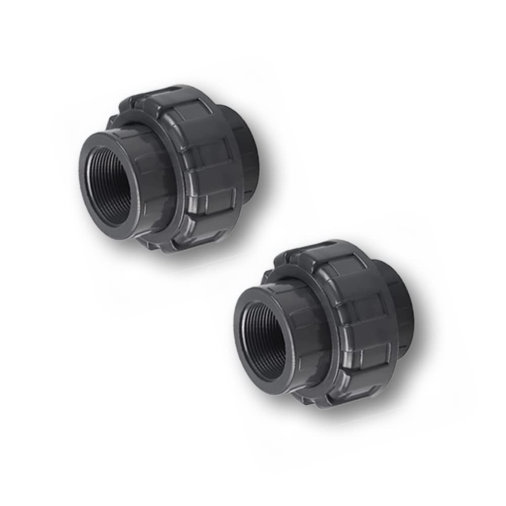 TOMEEX PVC Pipe Fitting, Union JETSTREAM, Schedule 80, Grey